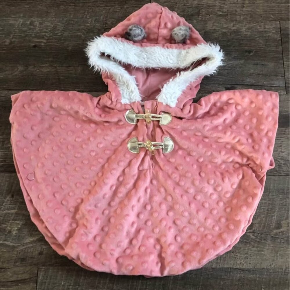 Little Lass Minky Poncho, girls poncho, kids poncho, baby poncho, winter poncho